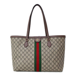 GUCCI Ophidia Supreme GG Tote Shoulder Bag Brown